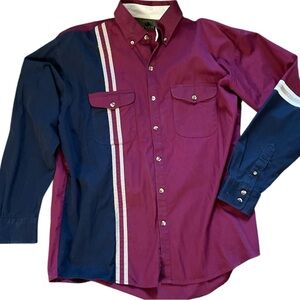 Spindle River western button down shirt size large vintage